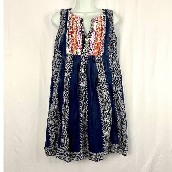 Philosophy Blue Cotton Sleeveless Dress PS Petites Women's Lined - Picture 11 of 11